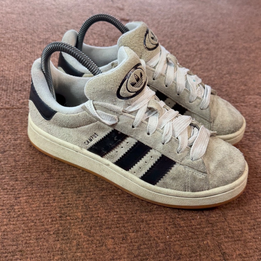 B+ gently used Adidas Campus 00s Grey Black Gum Suede Sneakers GY0042 Womens 6.5
